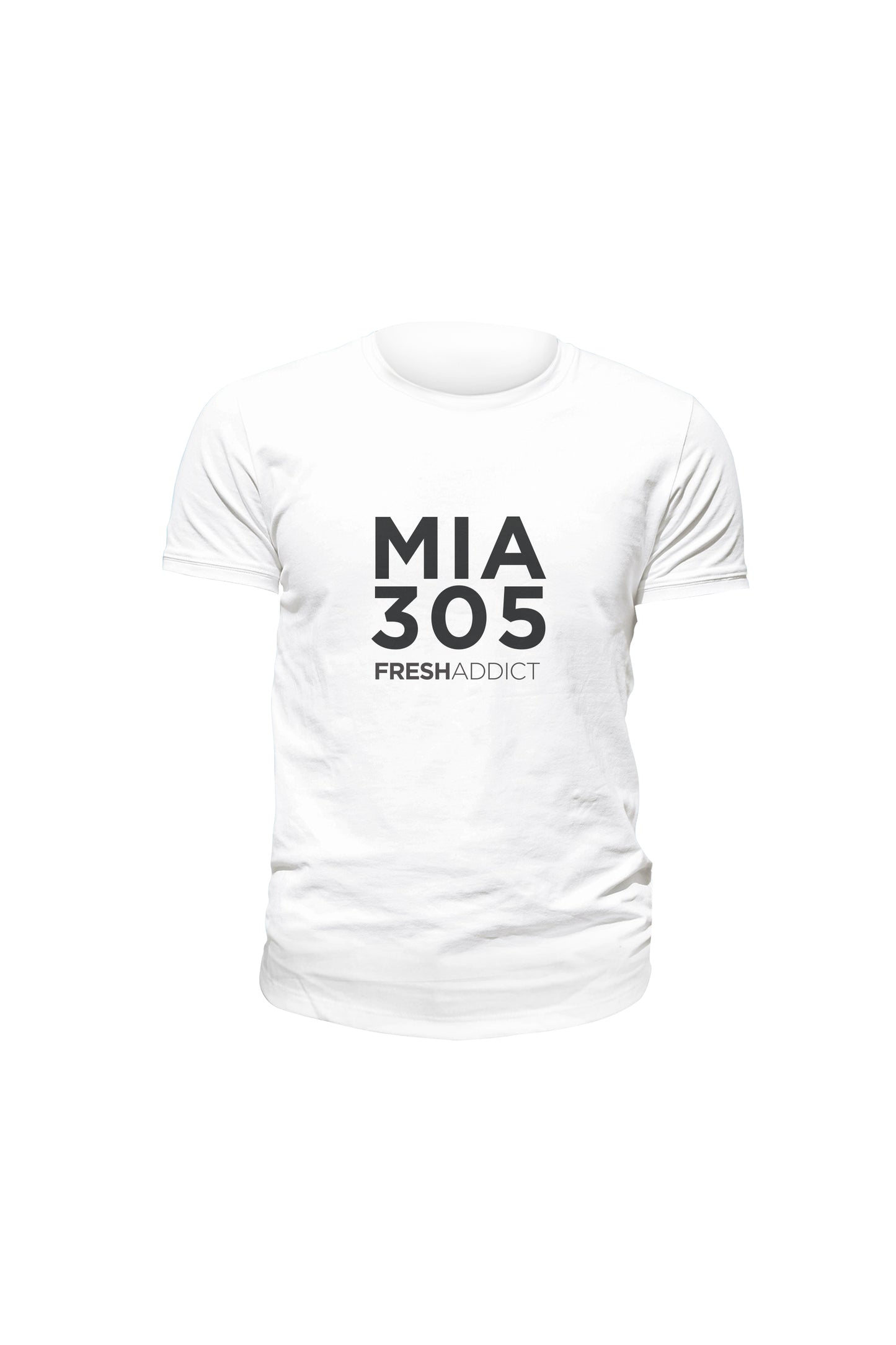 TMV Miami Postal Code Short Sleeve White T-Shirt 305.