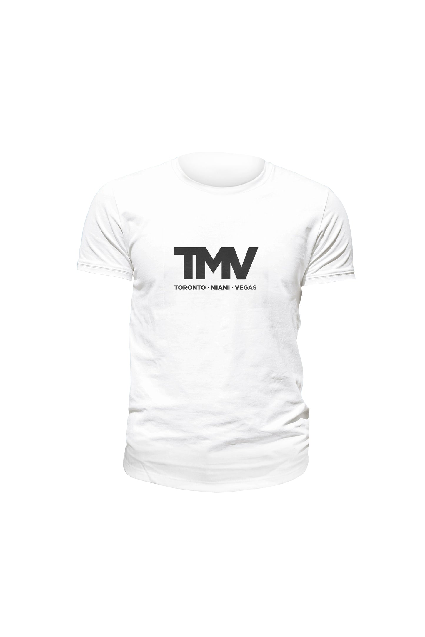 TMV Toronto, Miami, Vegas Short Sleeve White T-Shirt City.