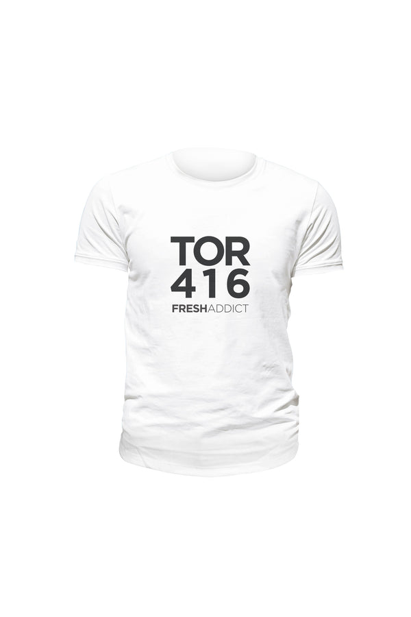 TMV Toronto Postal Code Short Sleeve White T-Shirt 416.